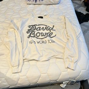 Distressed David Bowie sweatshirt